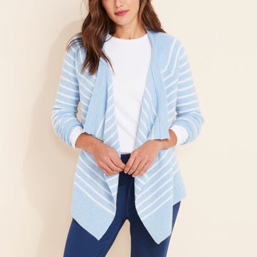 Vineyard Vines Cashmere Striped Cardigan Sz Medium